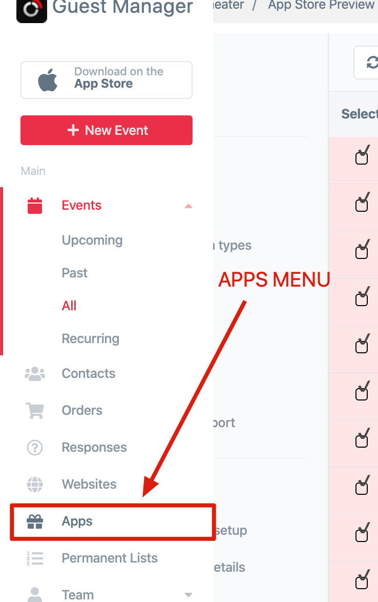 install event check in app