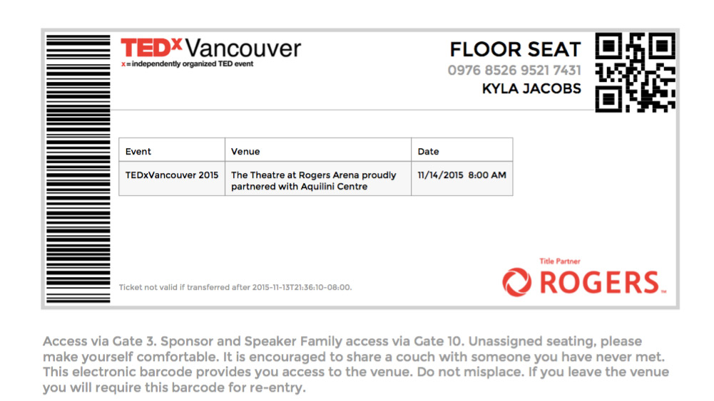 TEDx create a custom ticket design general admission