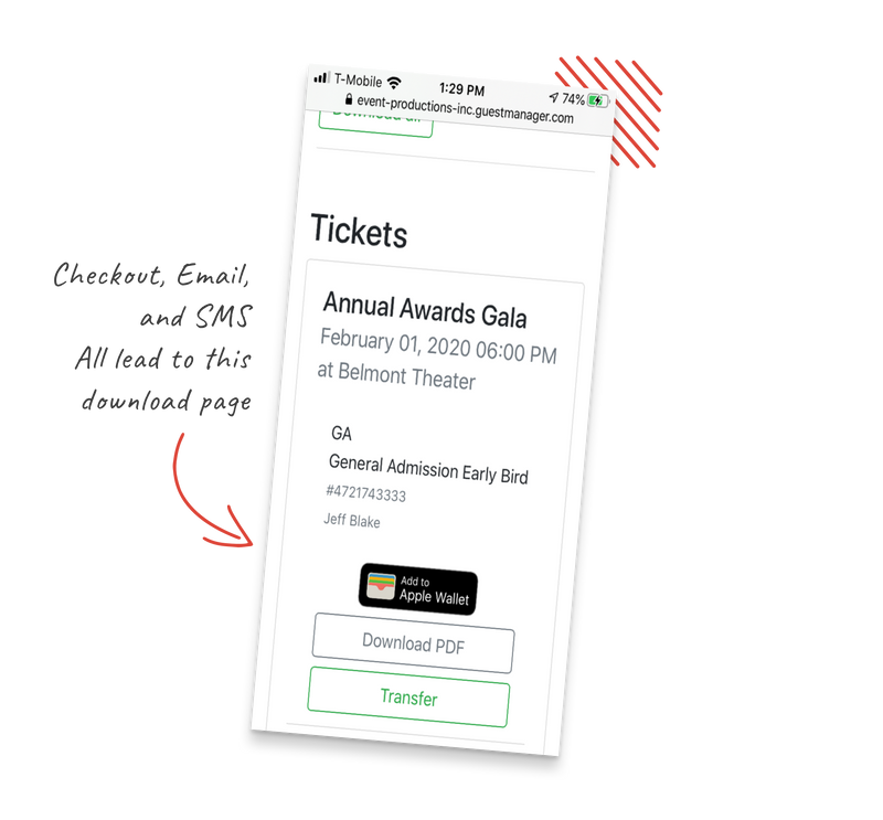 sell event tickets on shopify integrated